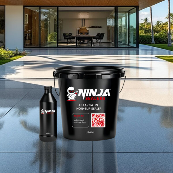 Ninja Sealers, Clear Satin Non-Slip Indoor Outdoor Tile Sealer